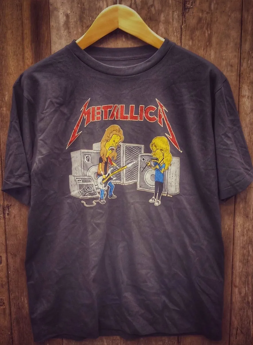 Metallica Beavis and Butt-Head Enzyme Washed Cotton T-Shirt