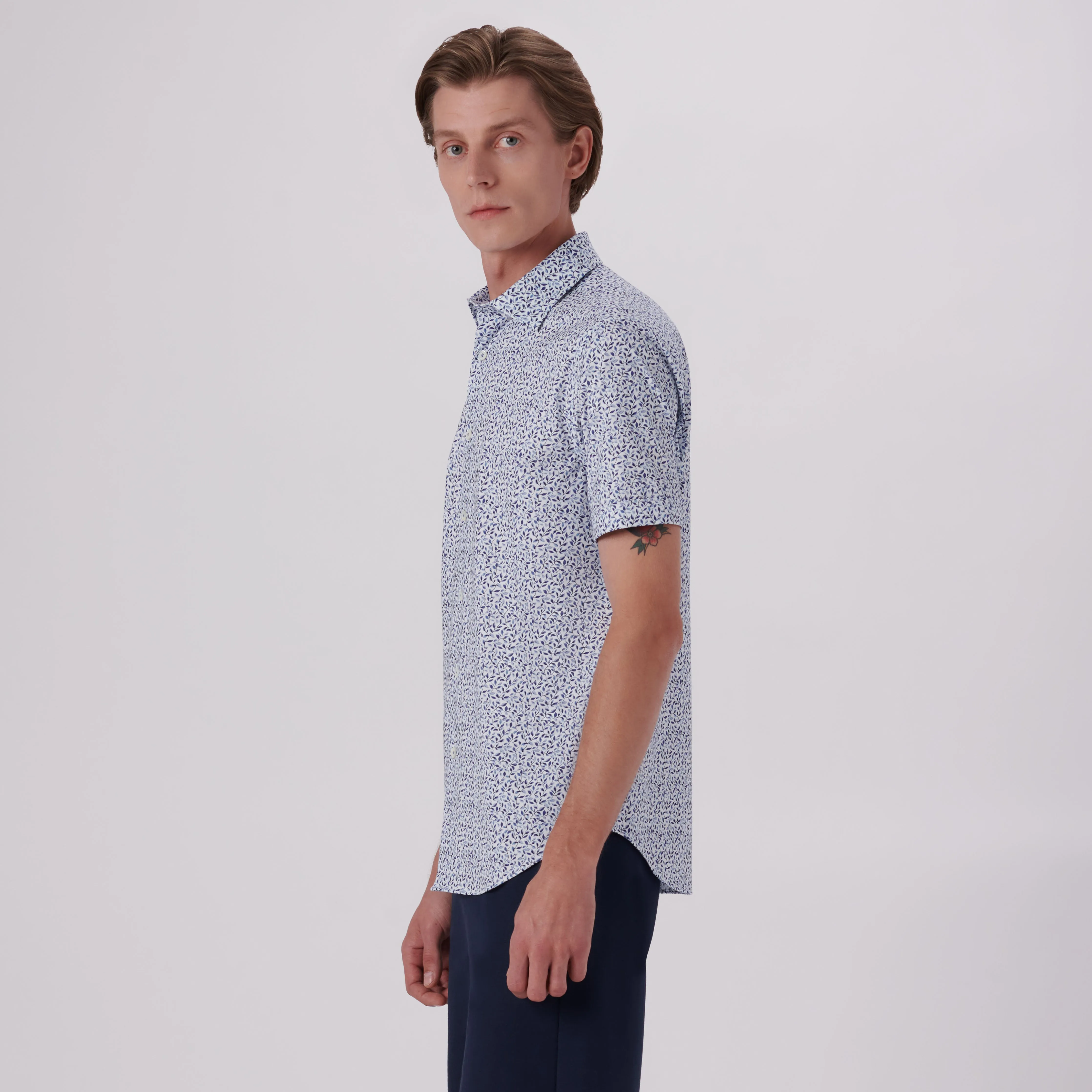 Miles Sprigs Print OoohCotton Short Sleeve Shirt