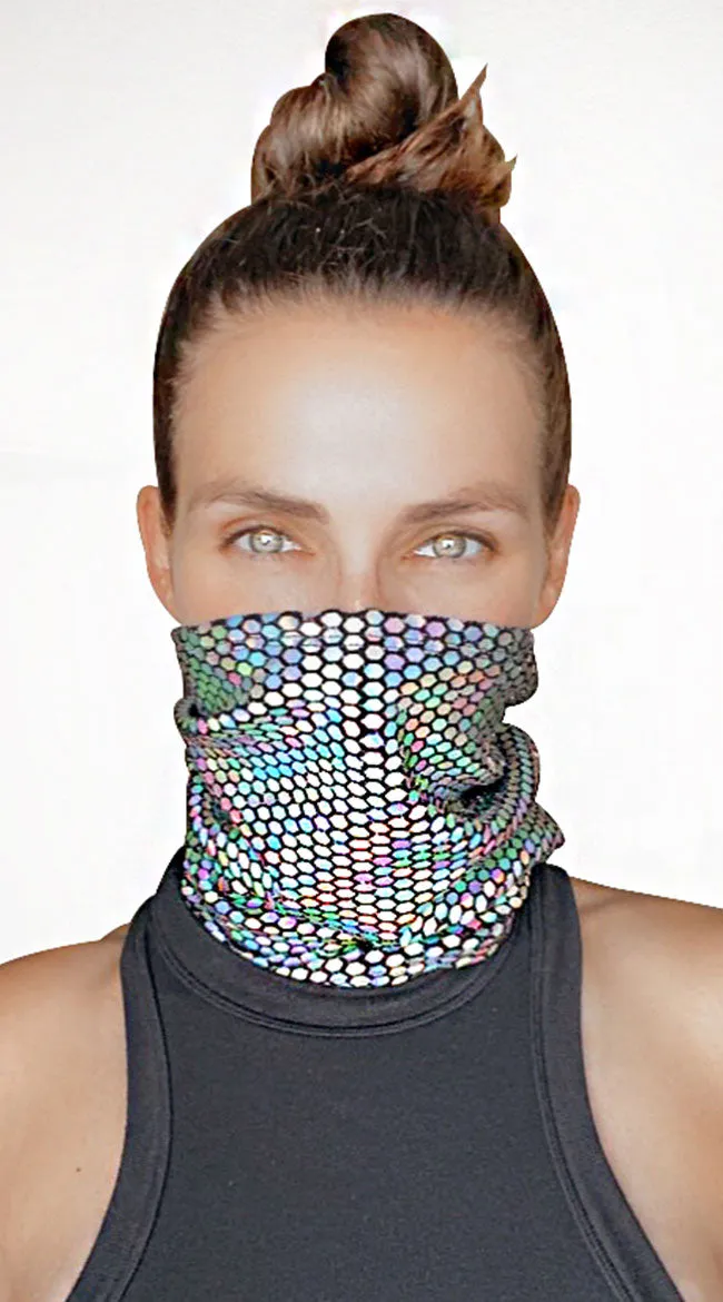 Mirrored Mayhem Face Neck Bandana