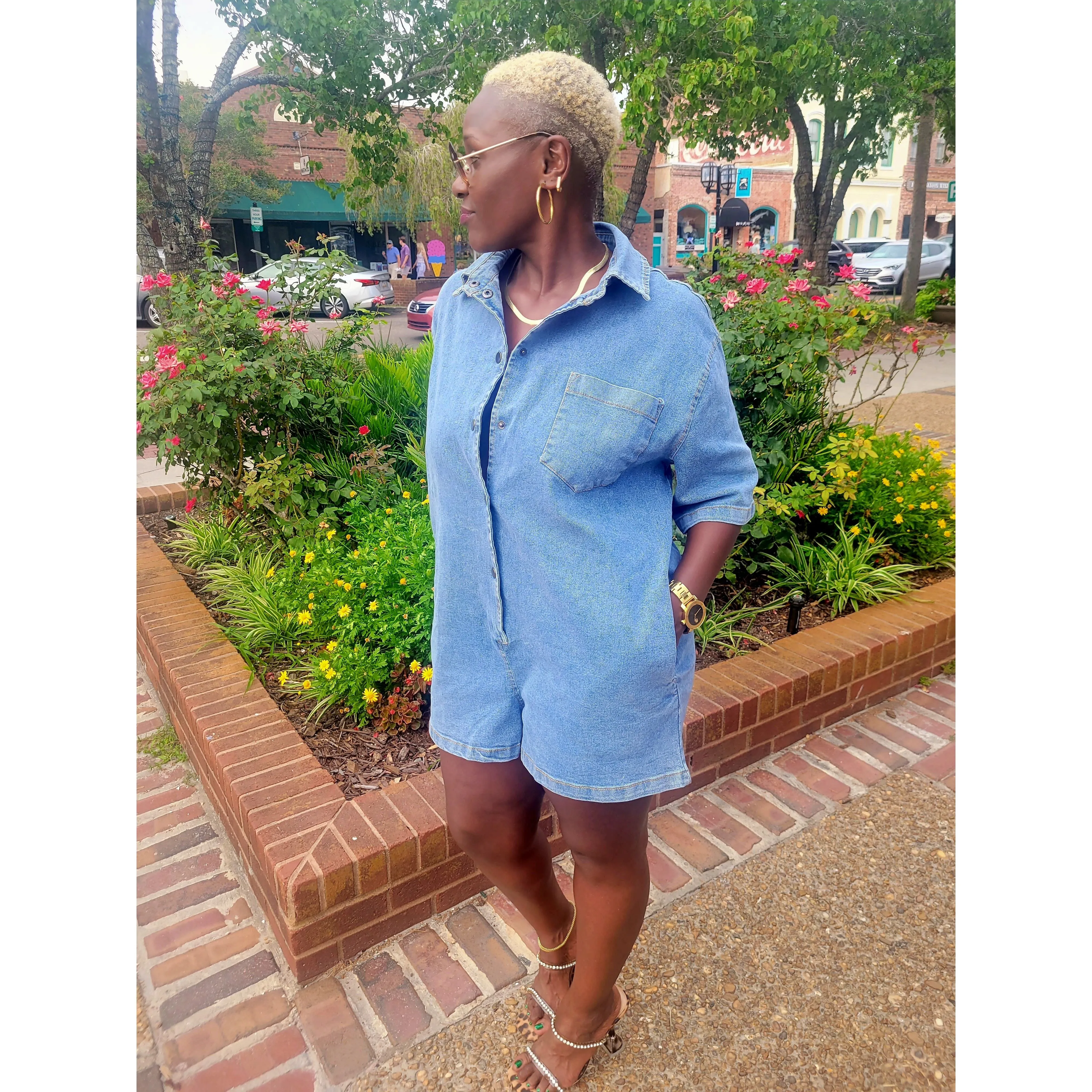 Miss Fabulous Denim Romper