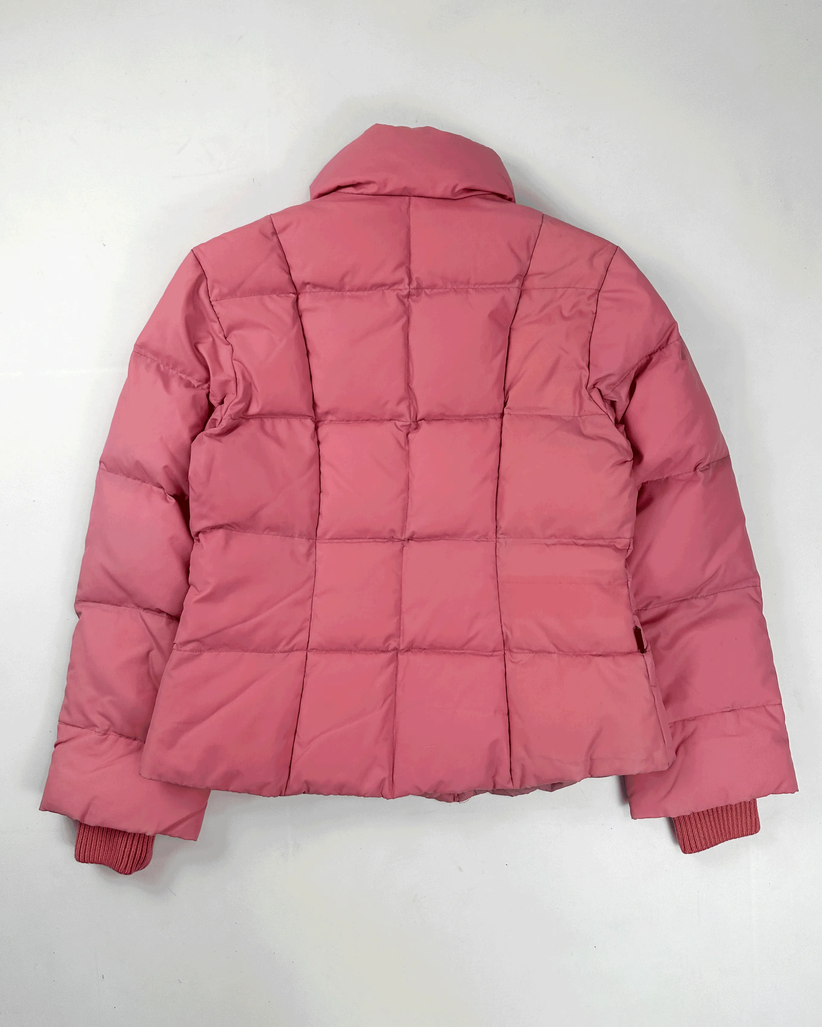 Moschino Silver Hearts Pink Puffer Jacket 2000's