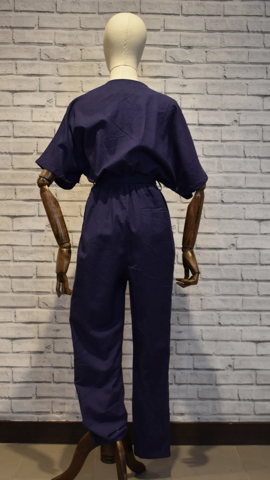 Navy Elastic Jumpsuit