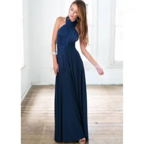 Navy Maxi Dress for Bridesmaid