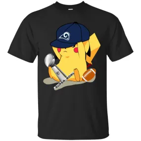 Nfl – Los Angeles Rams Pikachu Super Bowl 2019 Football Men Cotton T-Shirt