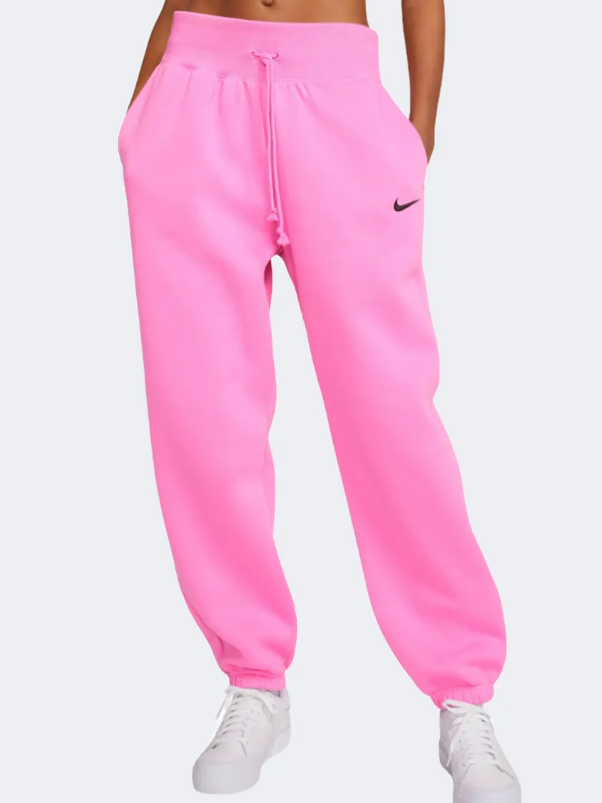 Nike Sportswear Phoenix Fleece Hr Oversize Women Lifestyle Pant Playful Pink/Black