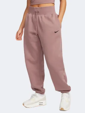 Nike Sportswear Phoenix Fleece Hr Oversize Women Lifestyle Pant Smokey Mauve/Black