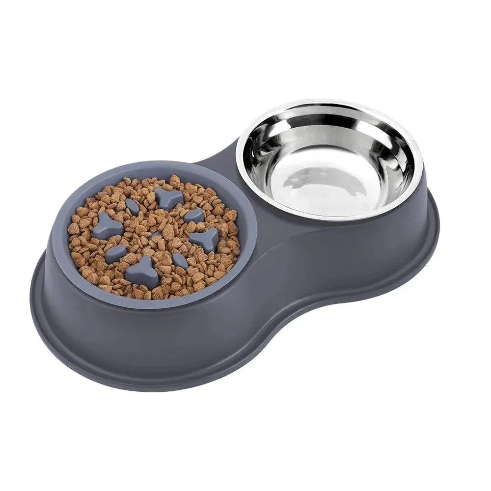 Non-Slip Stainless Steel Double Pet Bowl