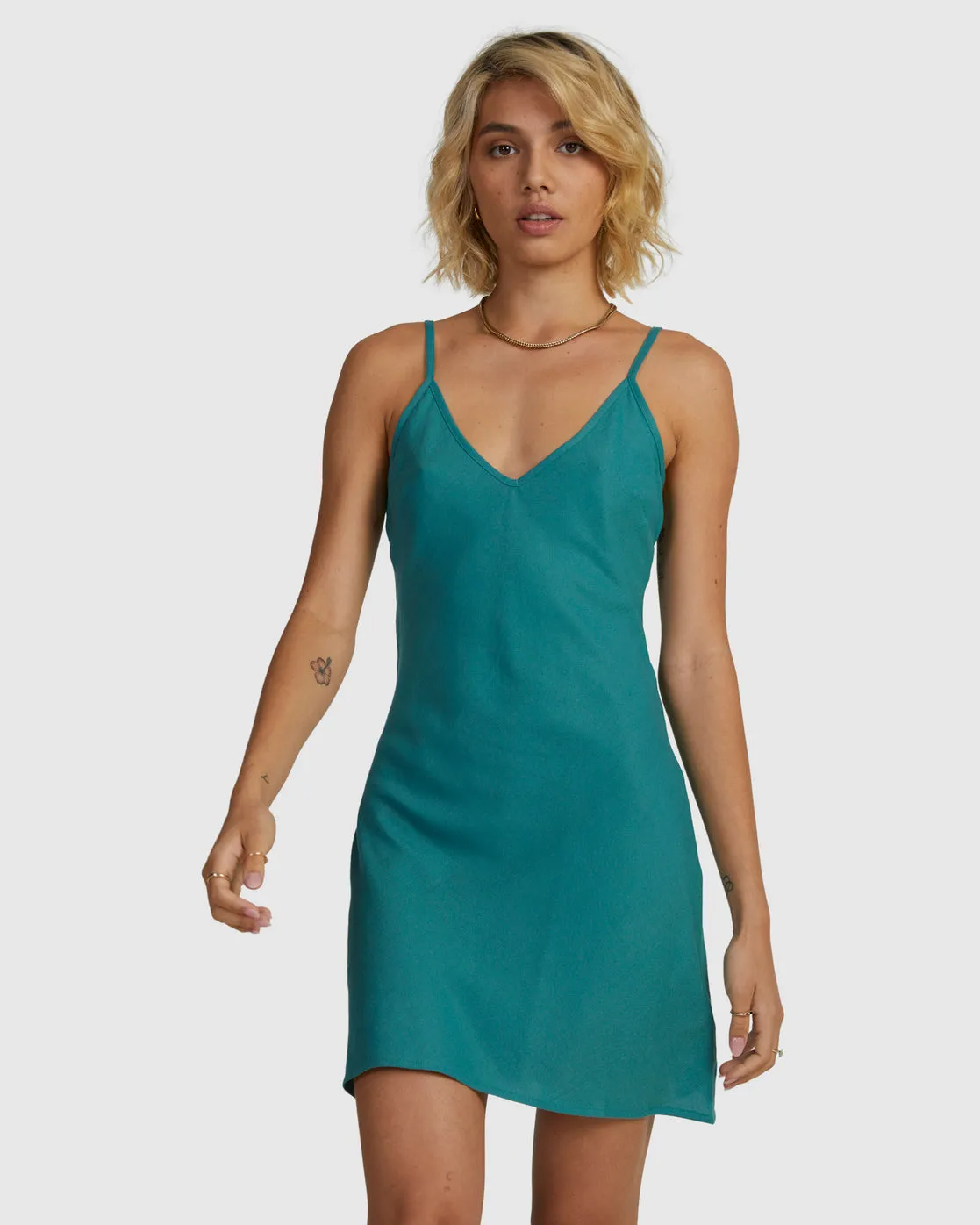 Off Duty Bias Mini Dress - North Sea