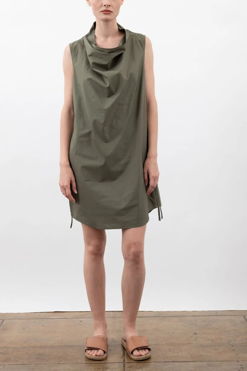 Organic Cotton Bias Drape Neck Dress - VERUSHKA