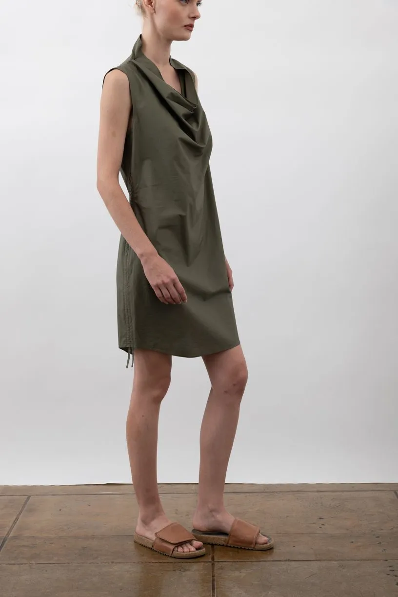 Organic Cotton Bias Drape Neck Dress - VERUSHKA