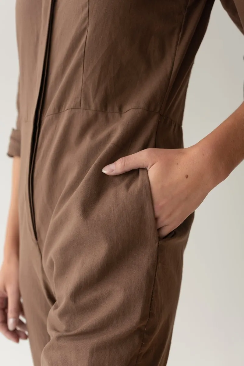 Organic Cotton Button-up Jumpsuit