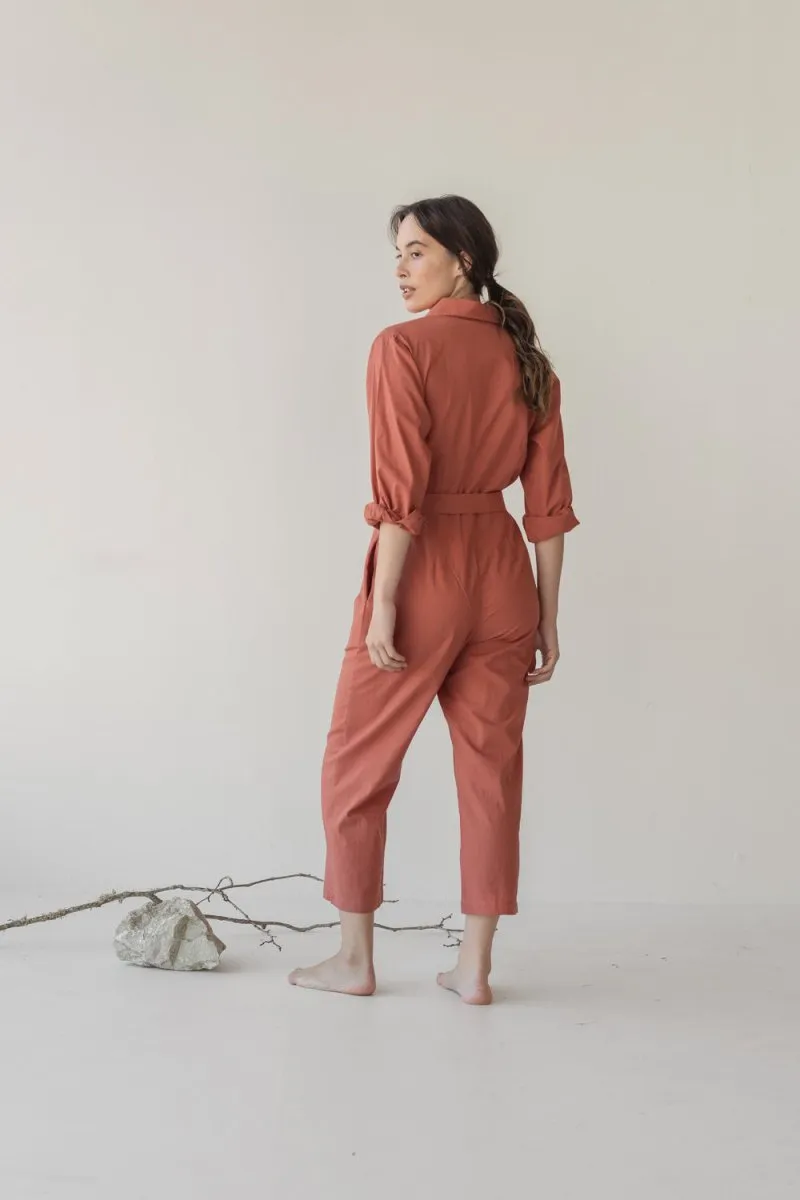 Organic Cotton Button-up Jumpsuit