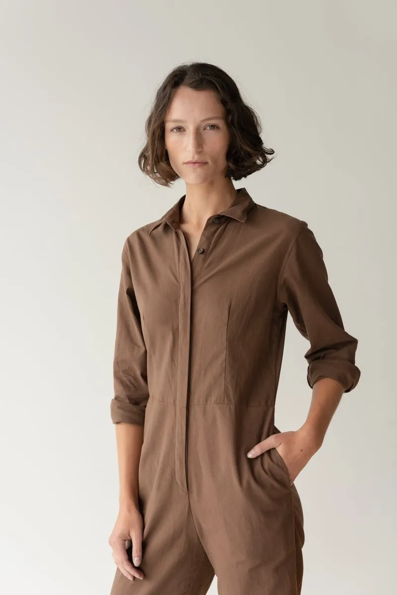 Organic Cotton Button-up Jumpsuit