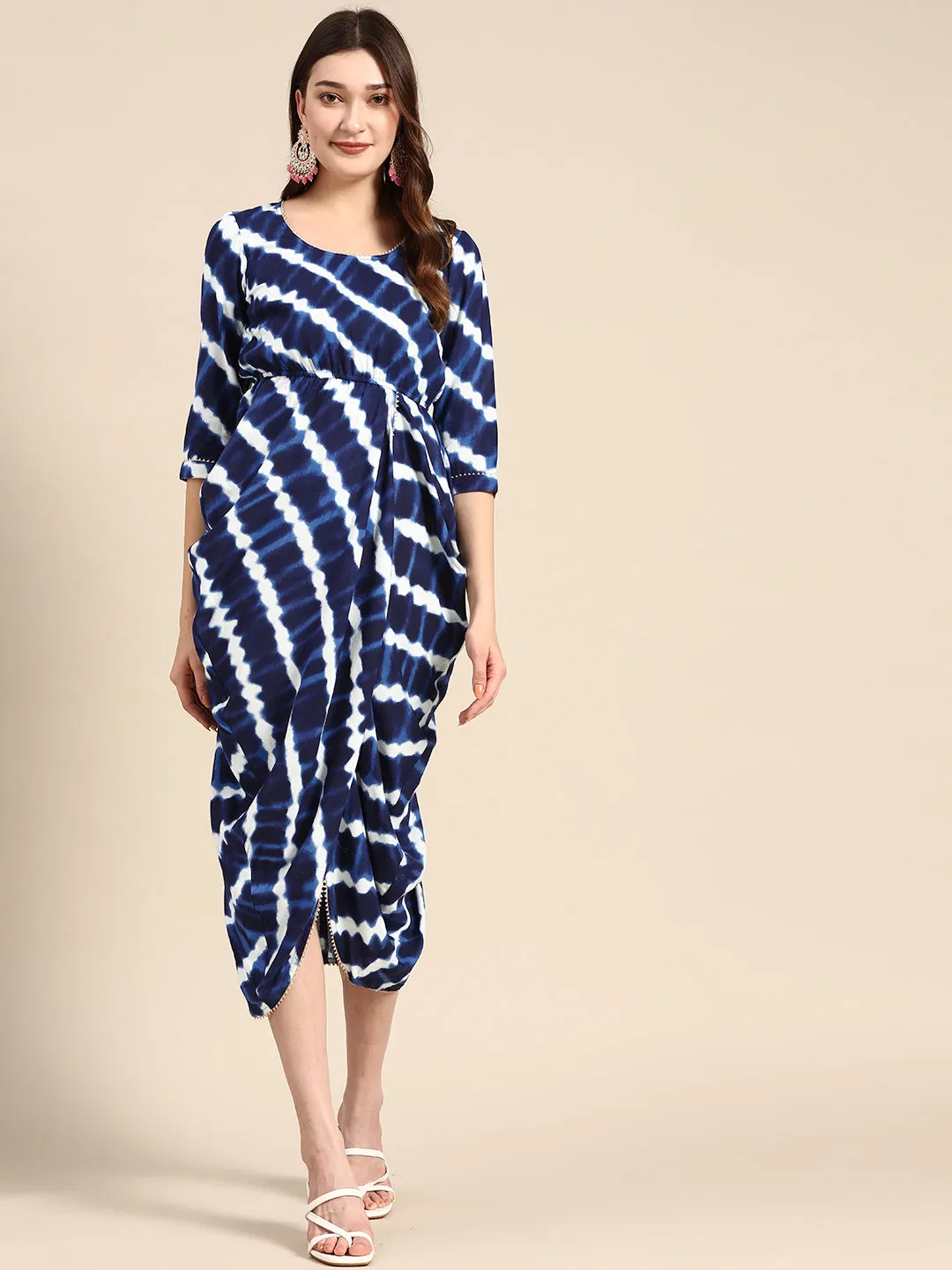 Overlap Midi Dress