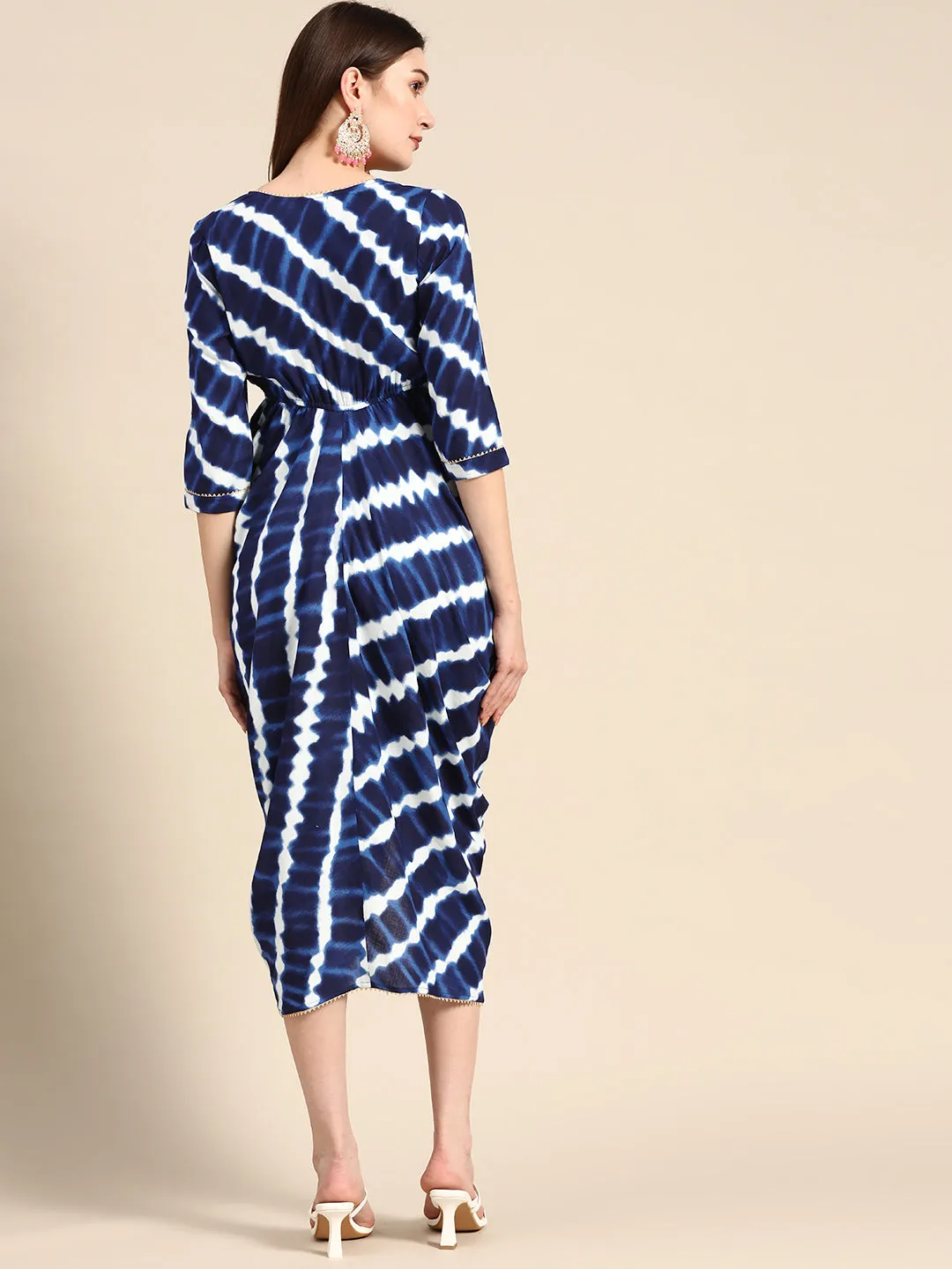 Overlap Midi Dress