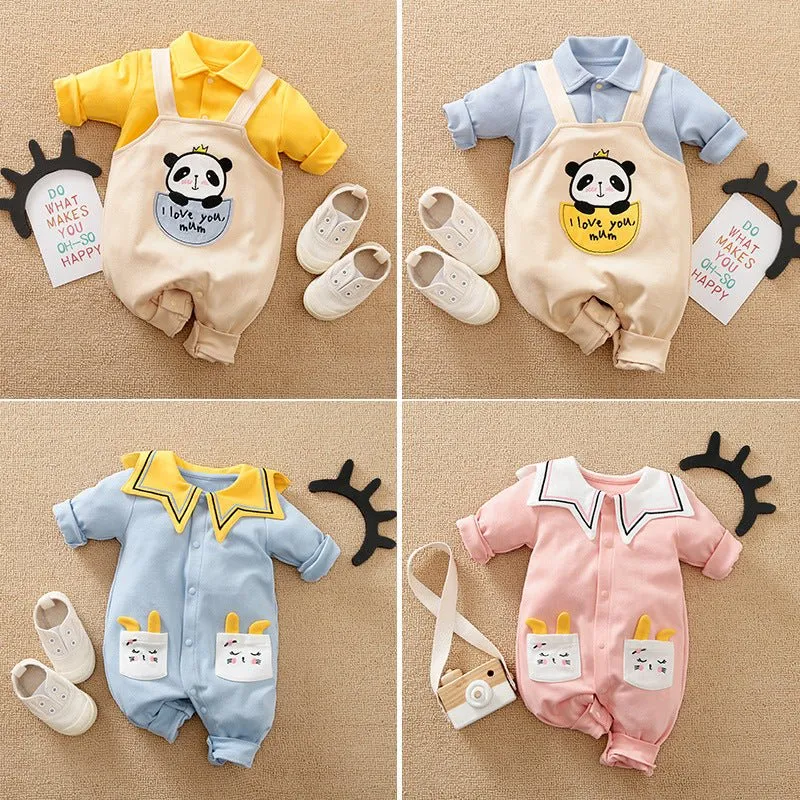 Panda/Bunny Designs Baby's Cute Cartoon Bodysuit