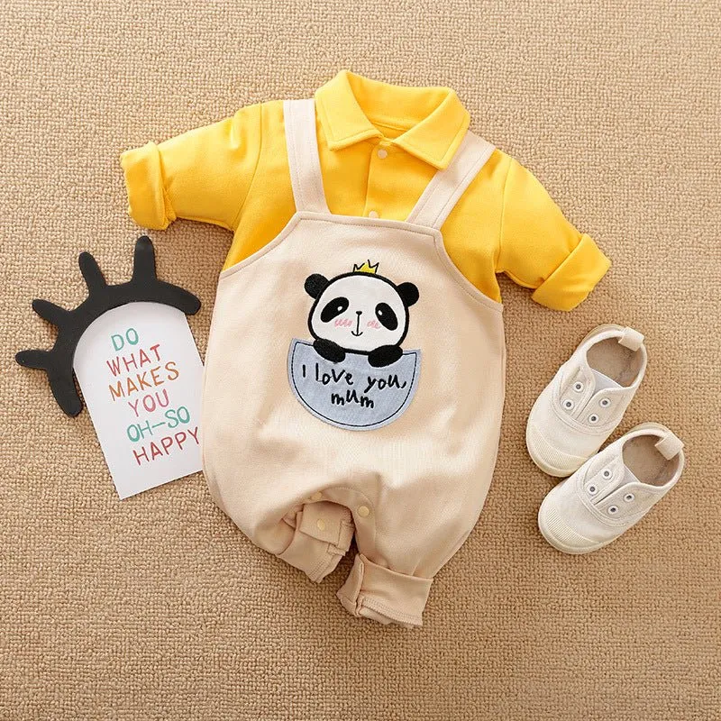 Panda/Bunny Designs Baby's Cute Cartoon Bodysuit