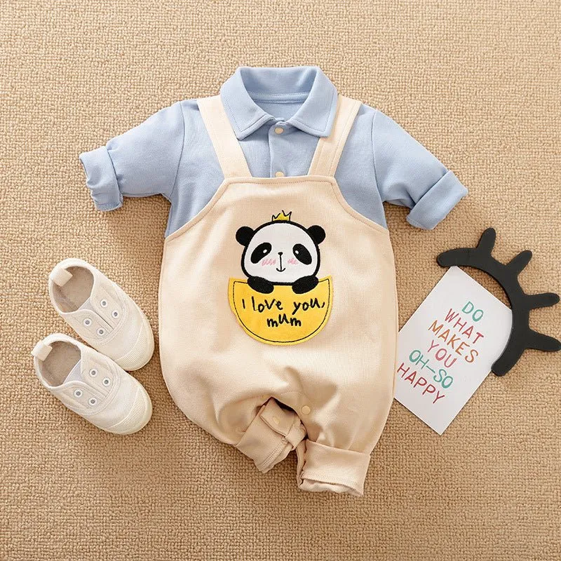 Panda/Bunny Designs Baby's Cute Cartoon Bodysuit