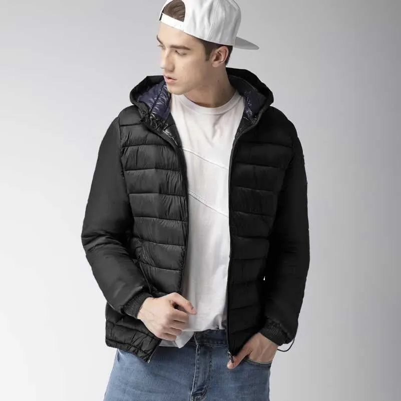 Passion Men's Long Sleeve Hooded Puffer Jacket