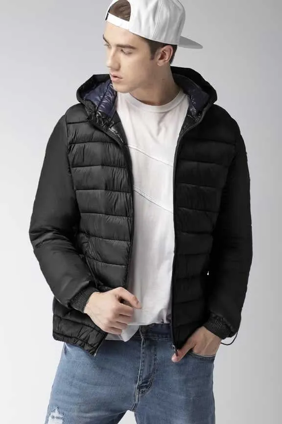 Passion Men's Long Sleeve Hooded Puffer Jacket