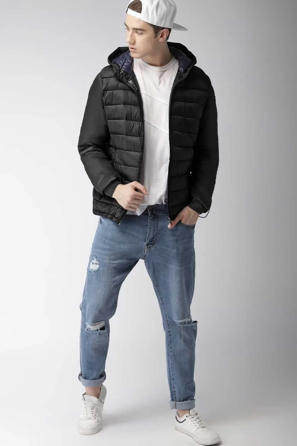 Passion Men's Long Sleeve Hooded Puffer Jacket