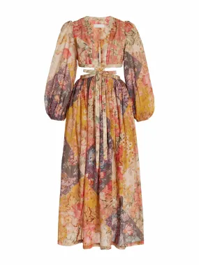 Patchwork cotton maxi dress