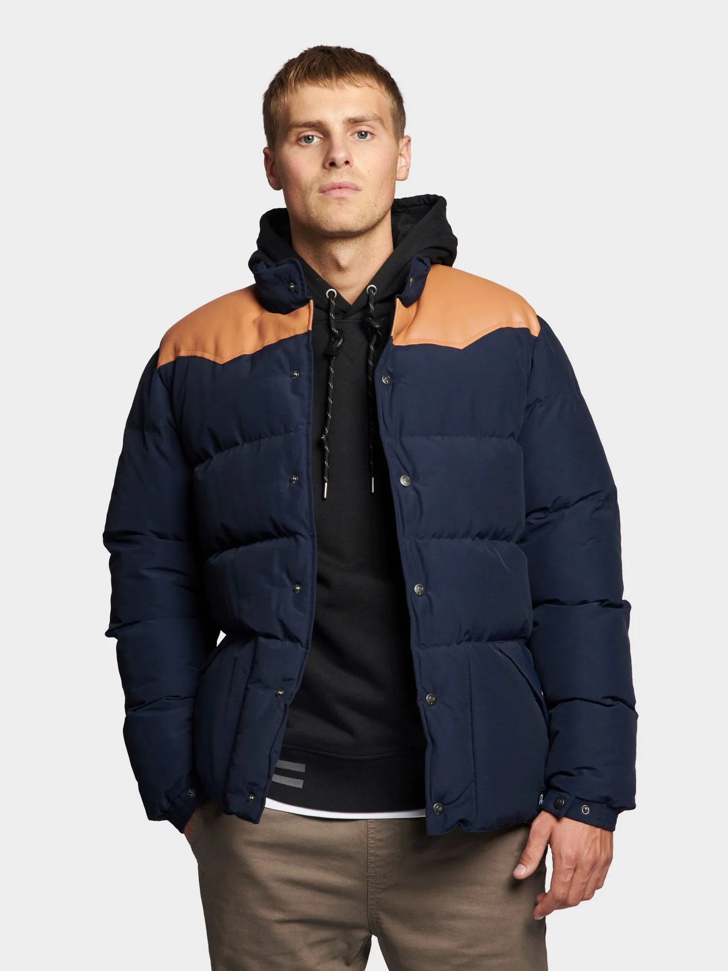 Pelam Puffer Jacket in Navy Blue