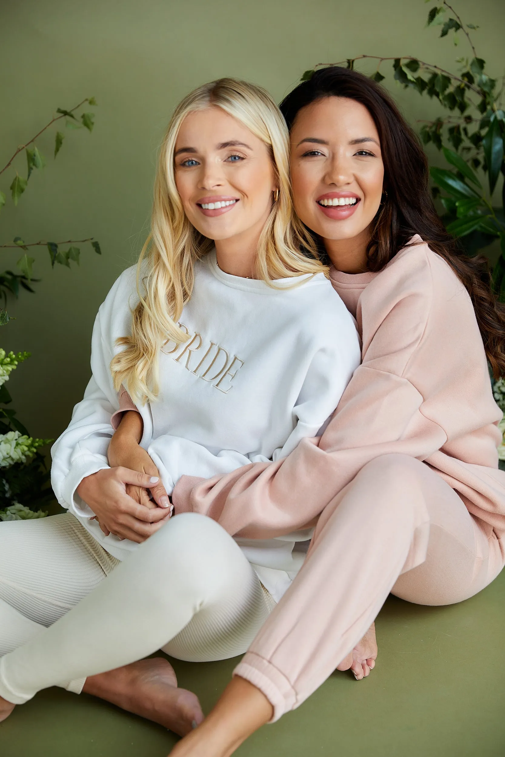 Personalised Bridal Sweatshirt and Jogger Tracksuit - Pink