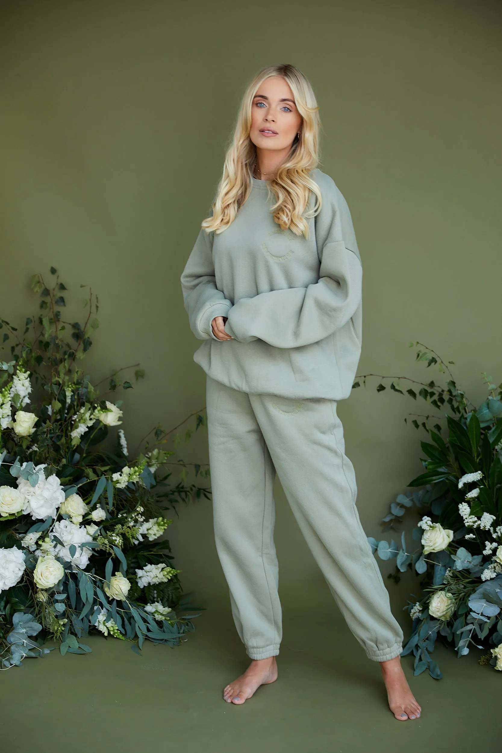 Personalised Bridal Sweatshirt and Jogger Tracksuit - Sage