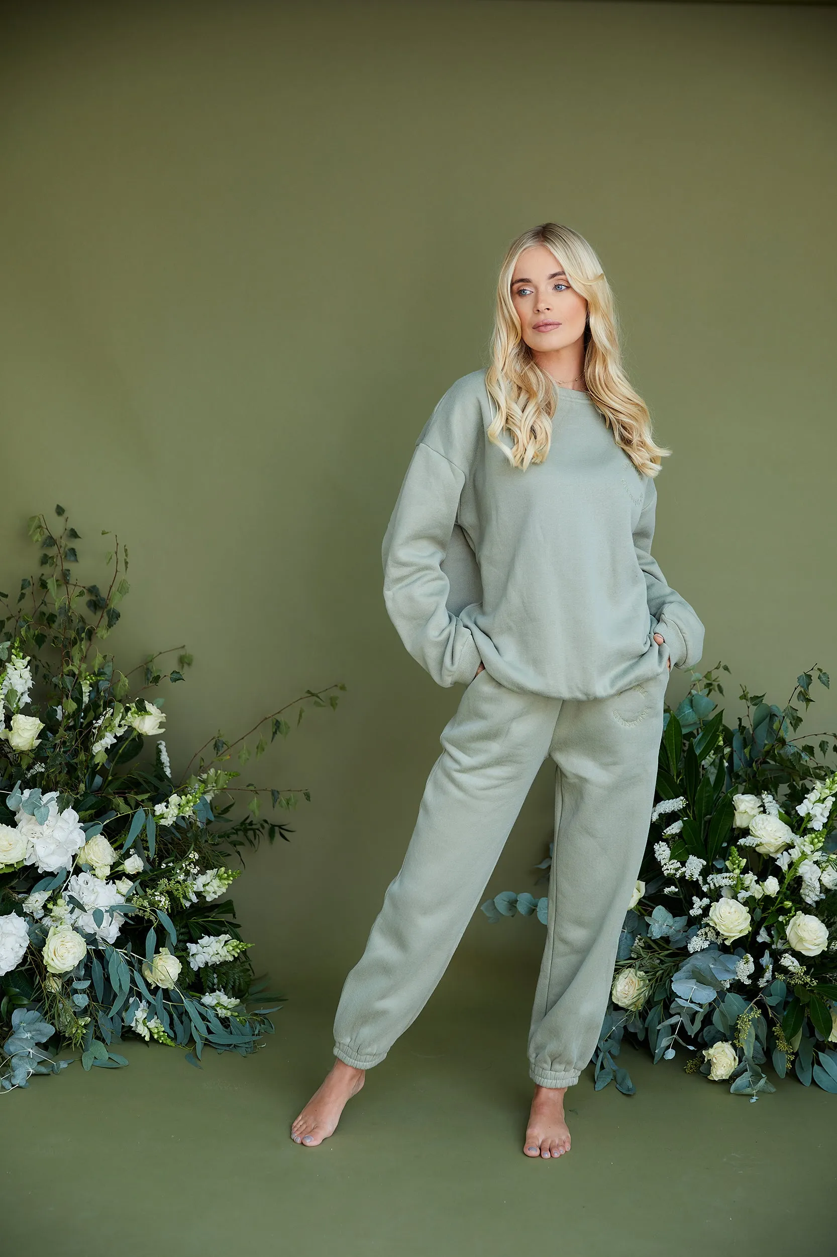 Personalised Bridal Sweatshirt and Jogger Tracksuit - Sage