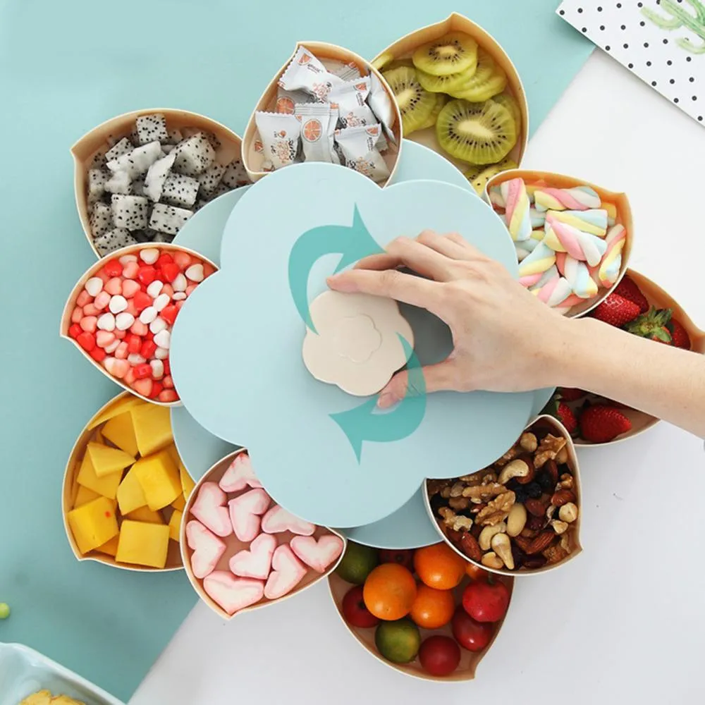 Petal-Shape Rotating Snack Box