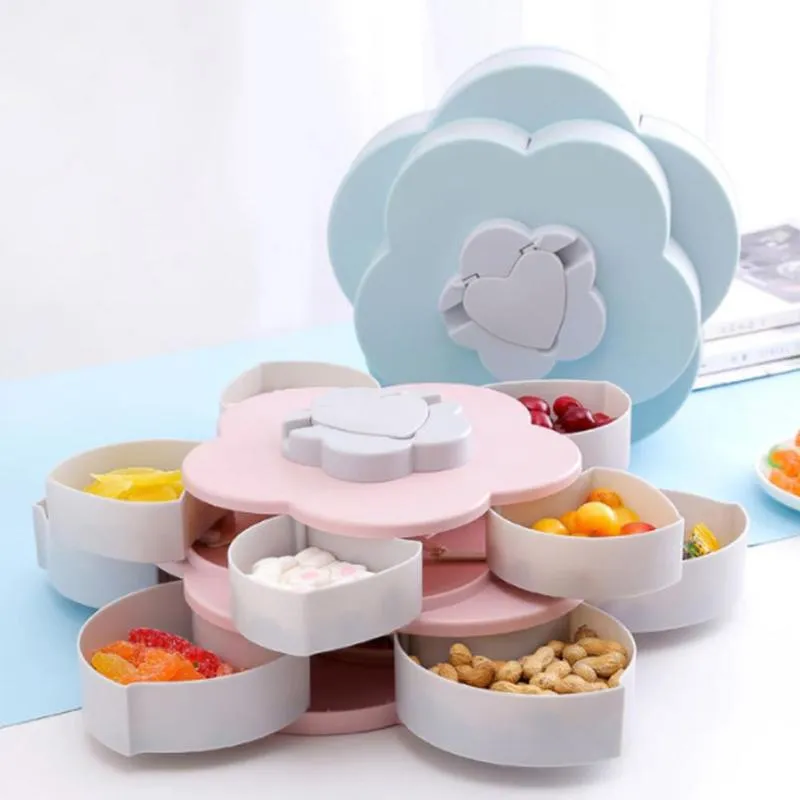 Petal-Shape Rotating Snack Box