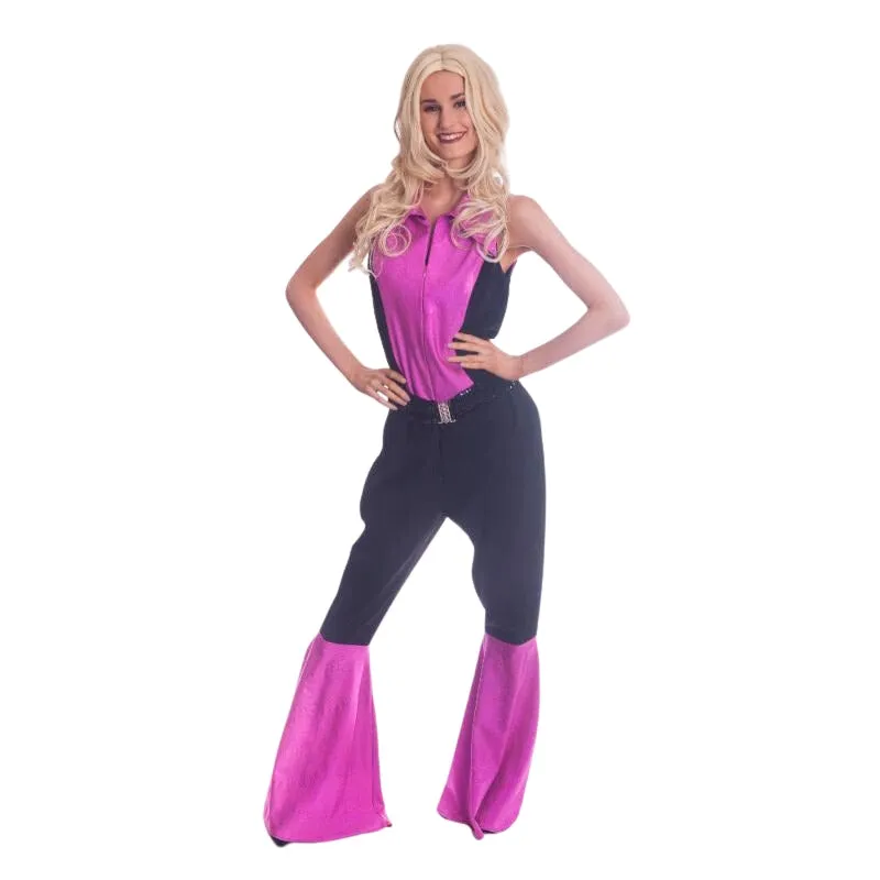 Pink and Black Disco Jumpsuit - Hire