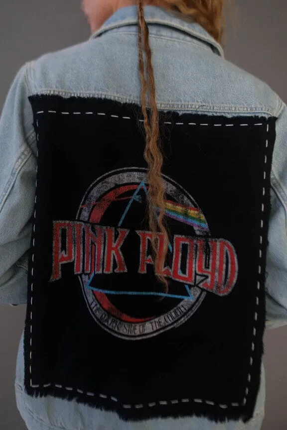 Pink Floyd Hand Stitched Denim Jacket