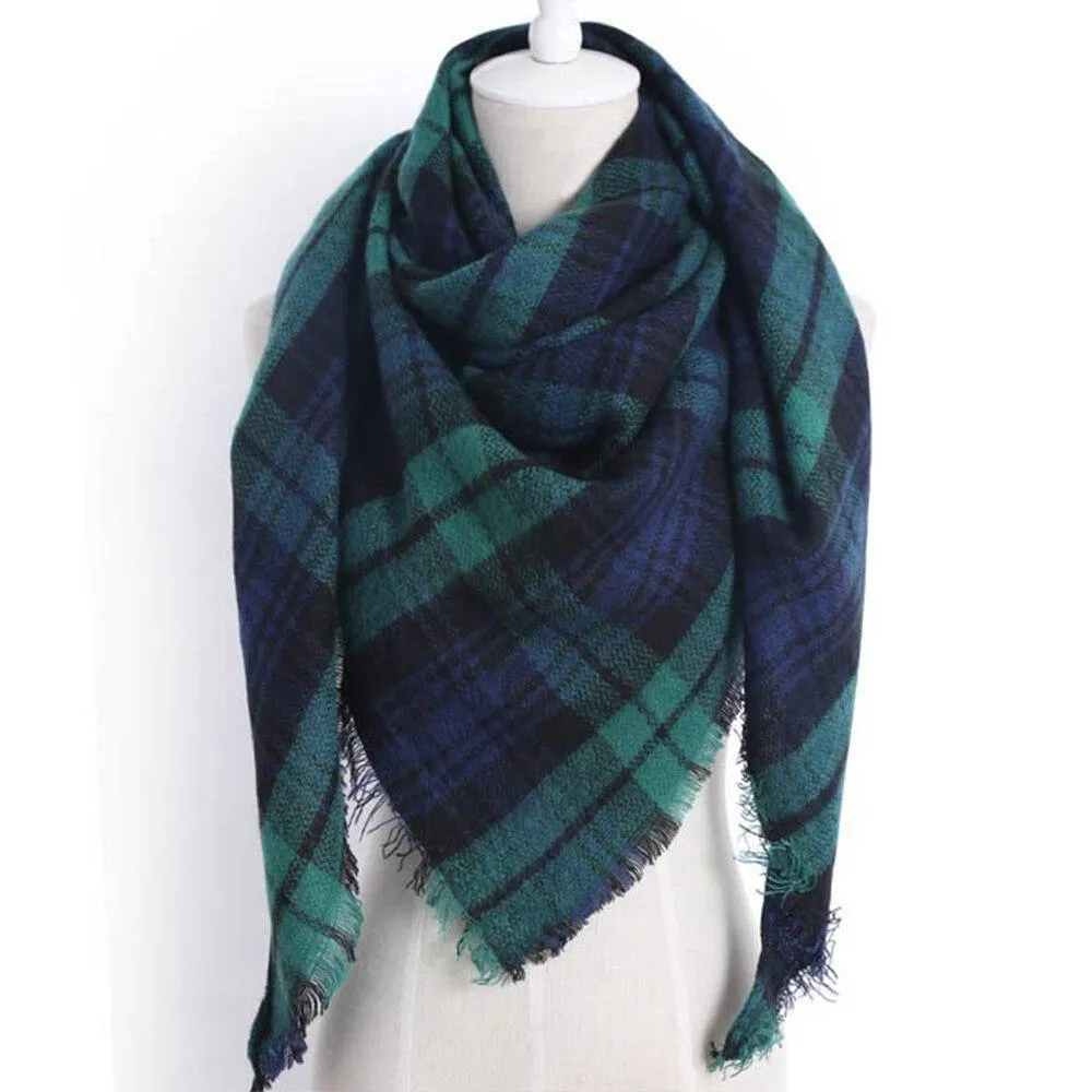 Plaid Thick Cashmere Scarf