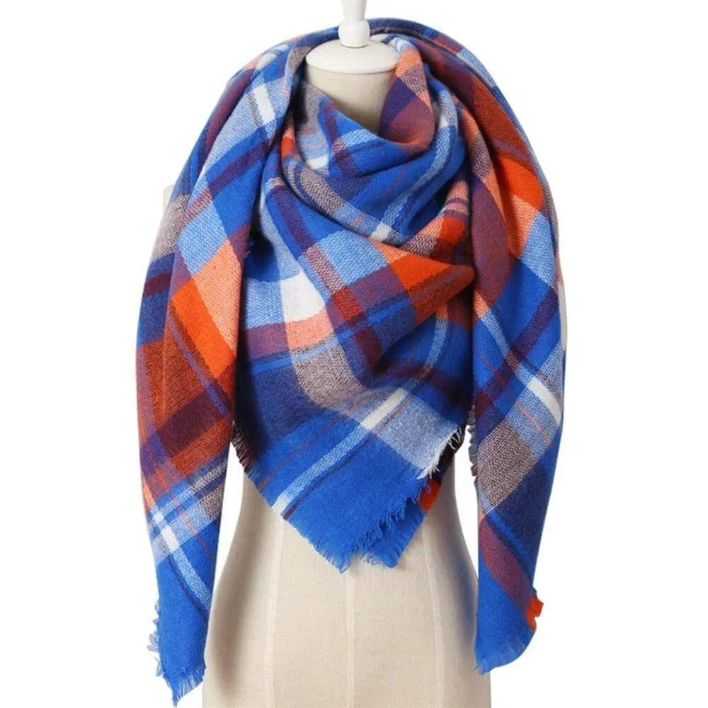 Plaid Thick Cashmere Scarf