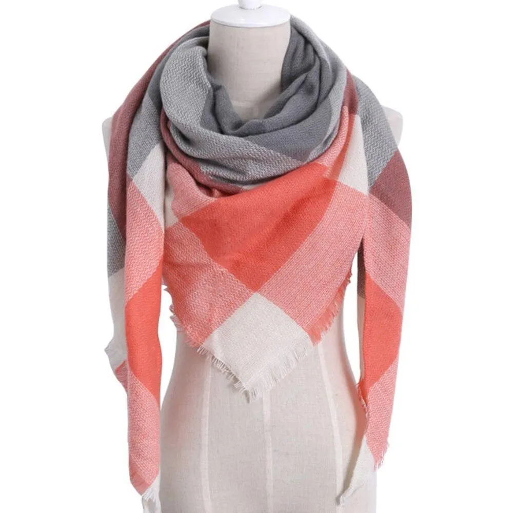 Plaid Thick Cashmere Scarf