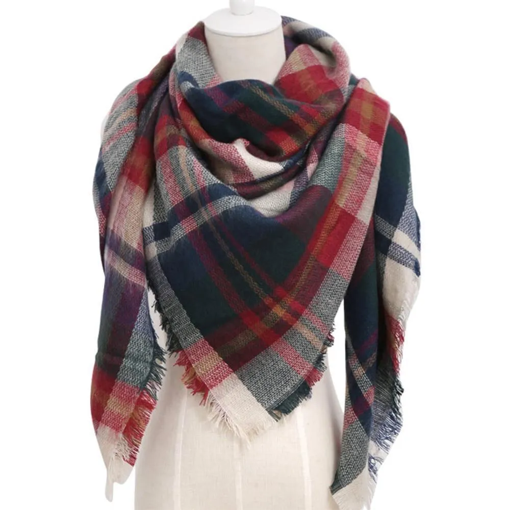 Plaid Thick Cashmere Scarf