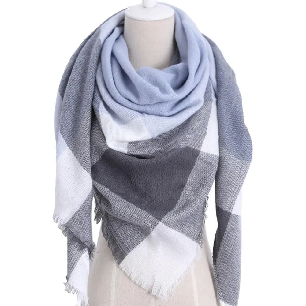 Plaid Thick Cashmere Scarf