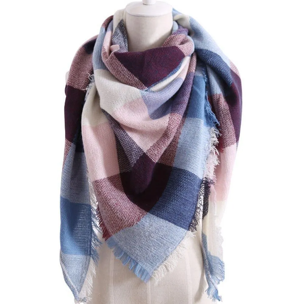 Plaid Thick Cashmere Scarf