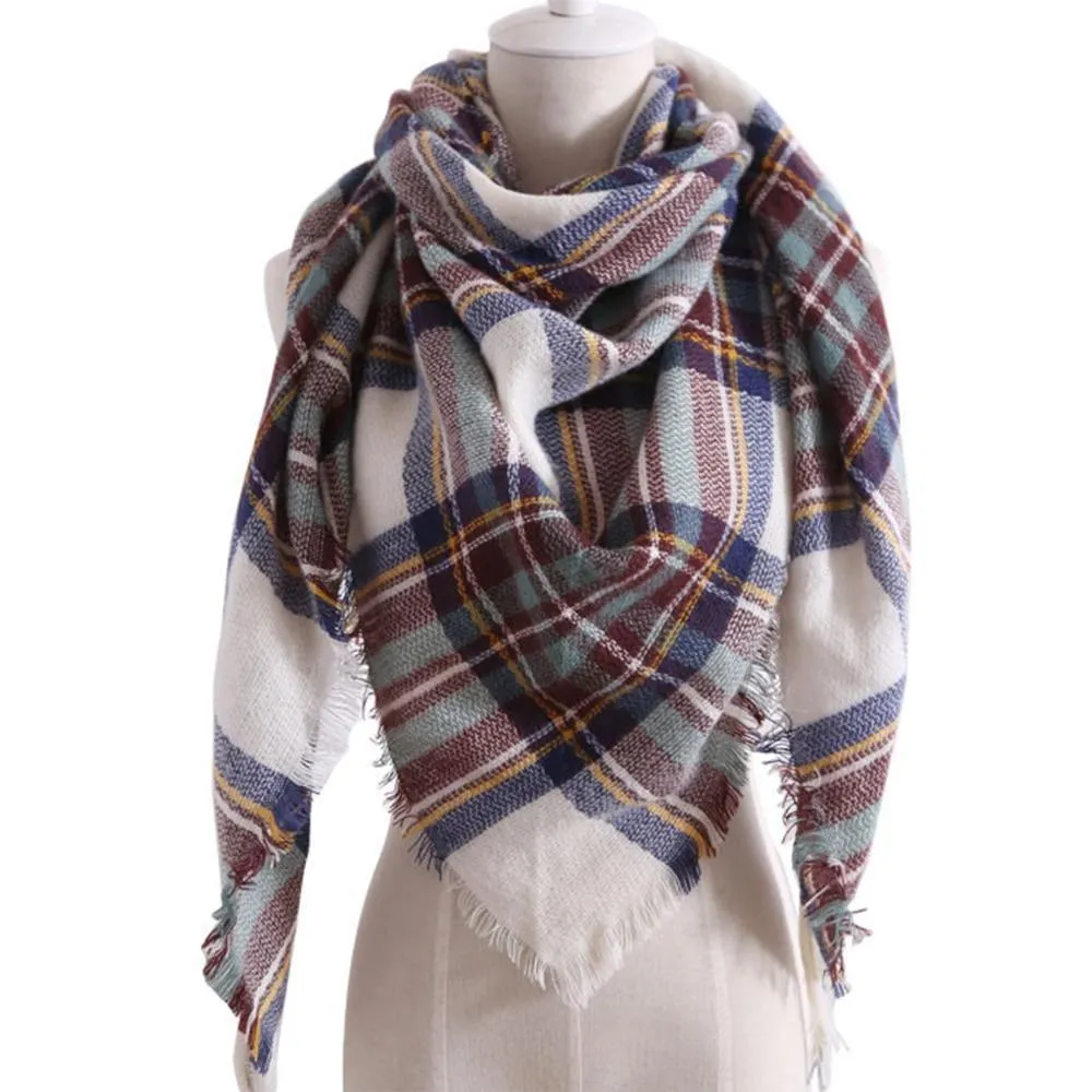 Plaid Thick Cashmere Scarf