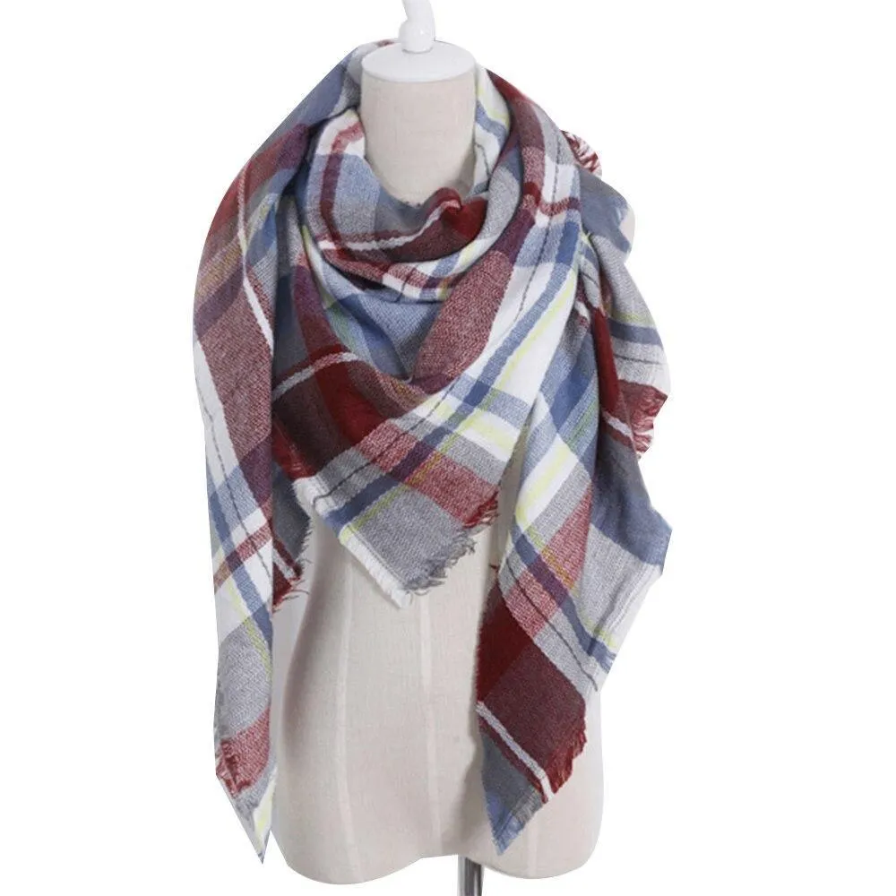 Plaid Thick Cashmere Scarf