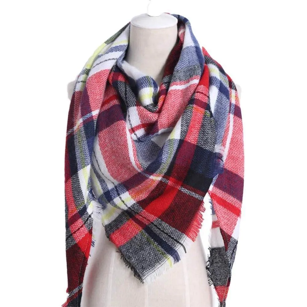 Plaid Thick Cashmere Scarf