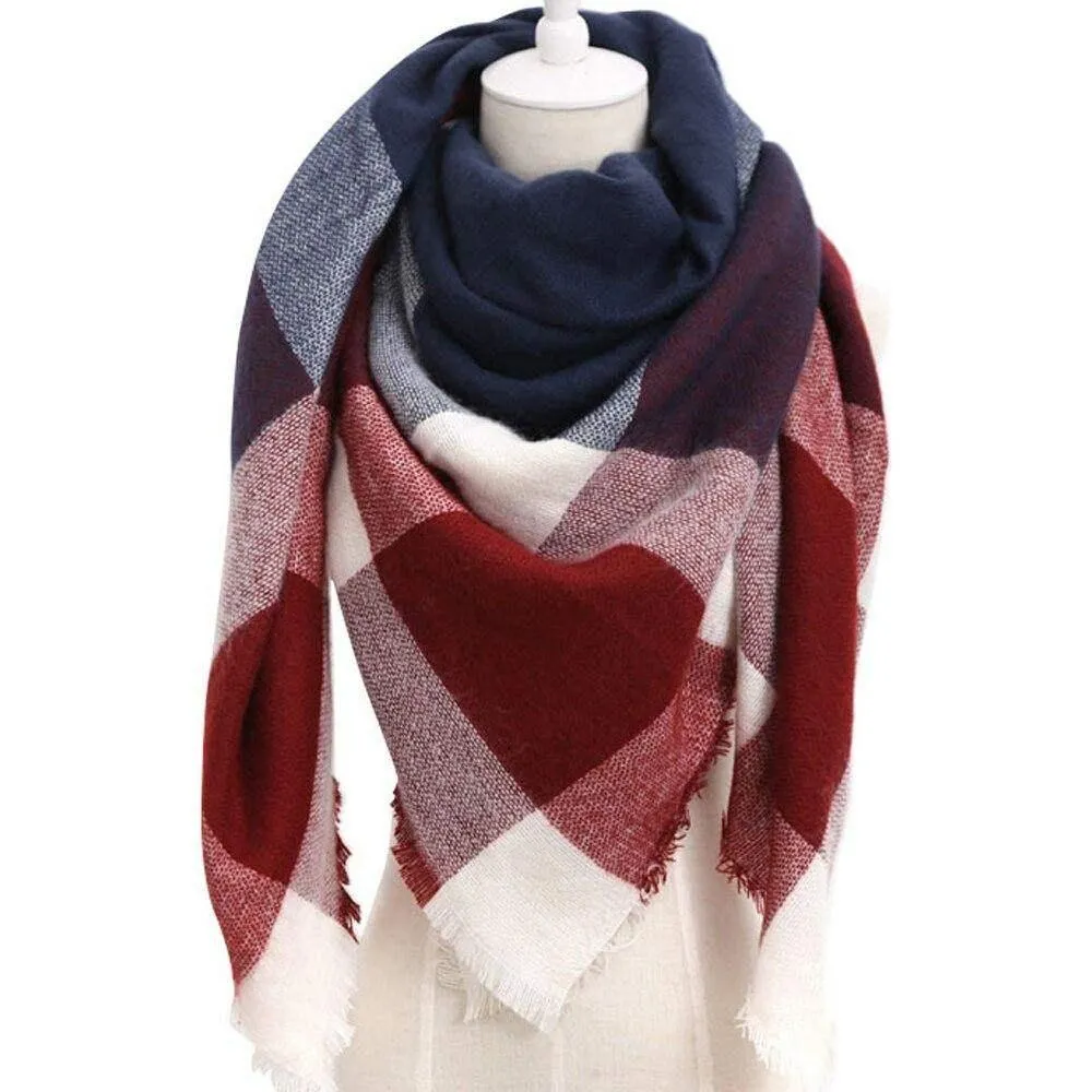 Plaid Thick Cashmere Scarf