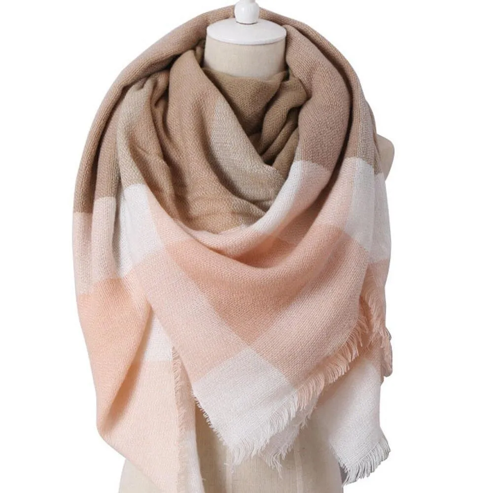 Plaid Thick Cashmere Scarf