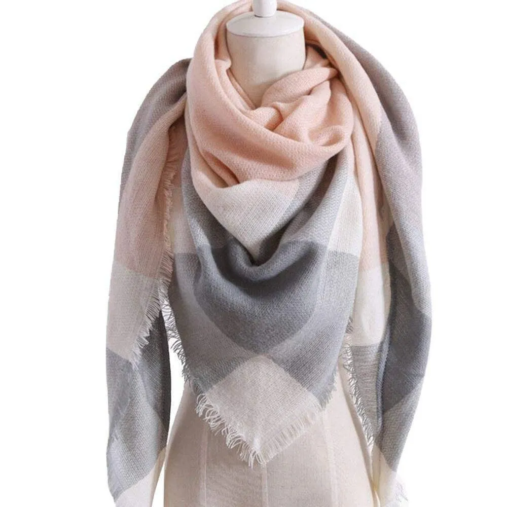 Plaid Thick Cashmere Scarf