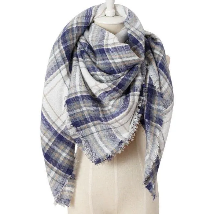 Plaid Thick Cashmere Scarf