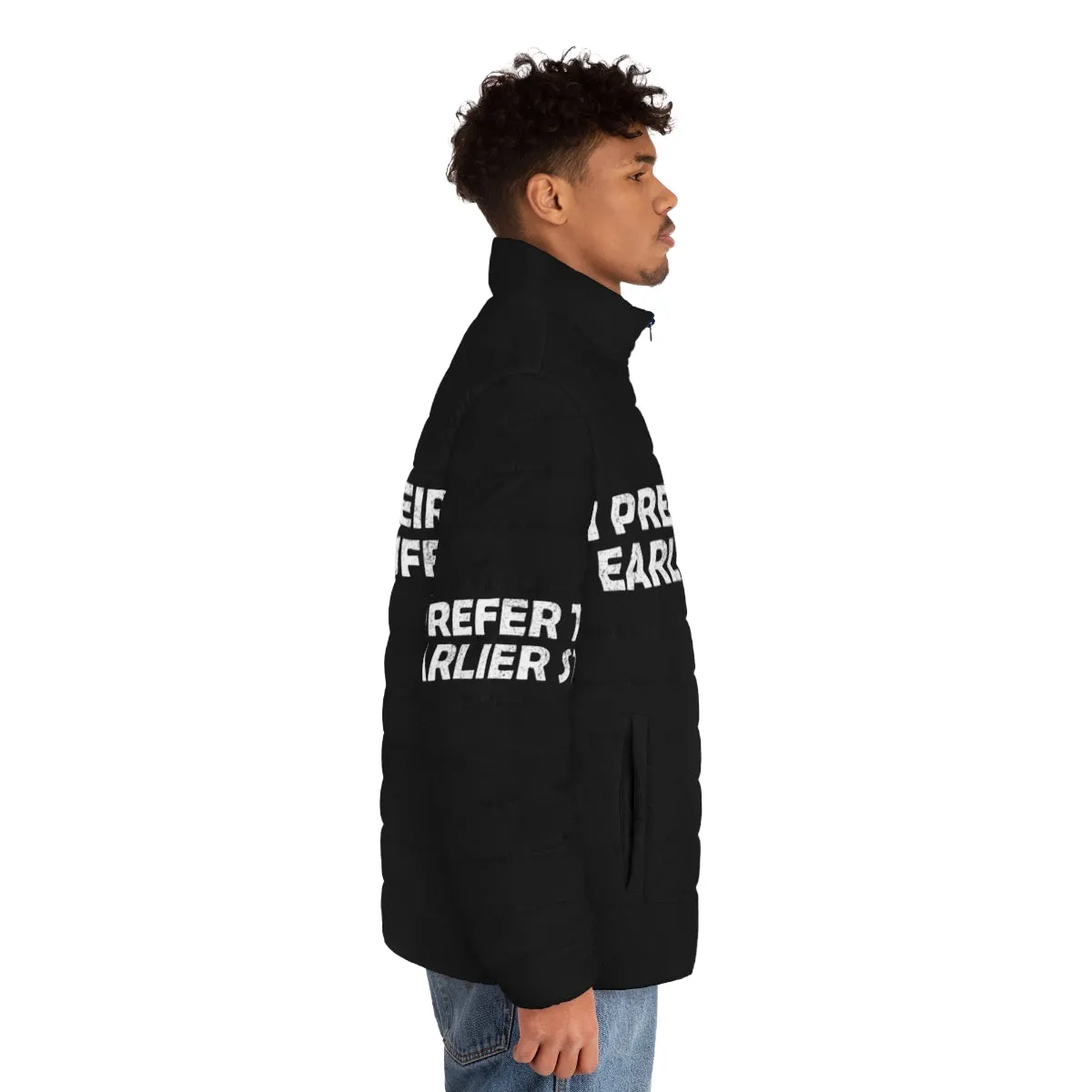 "I Prefer Their Earlier Stuff" Music Lover's Puffer Jacket