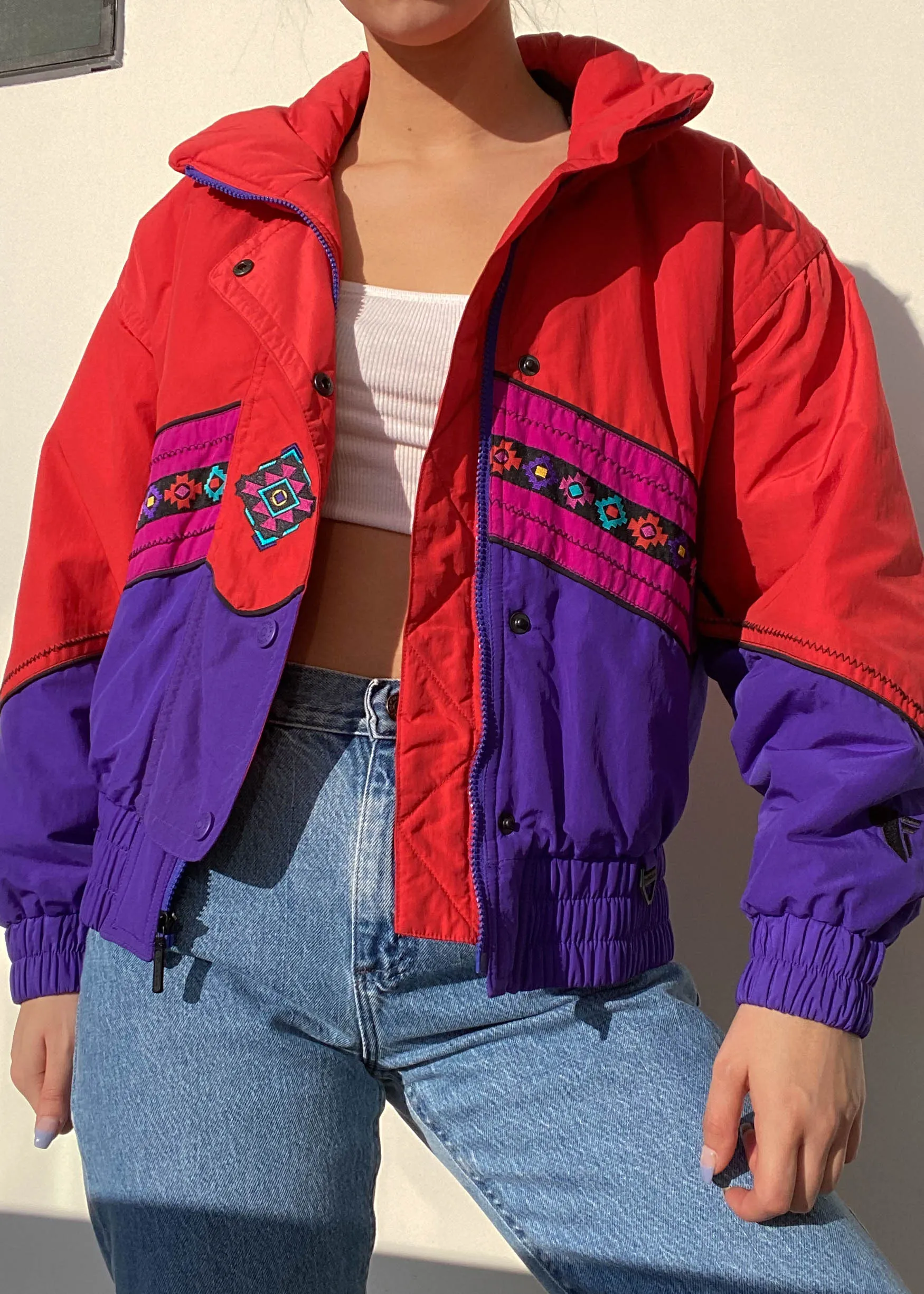 Red & Purple 80's Puffer (S)