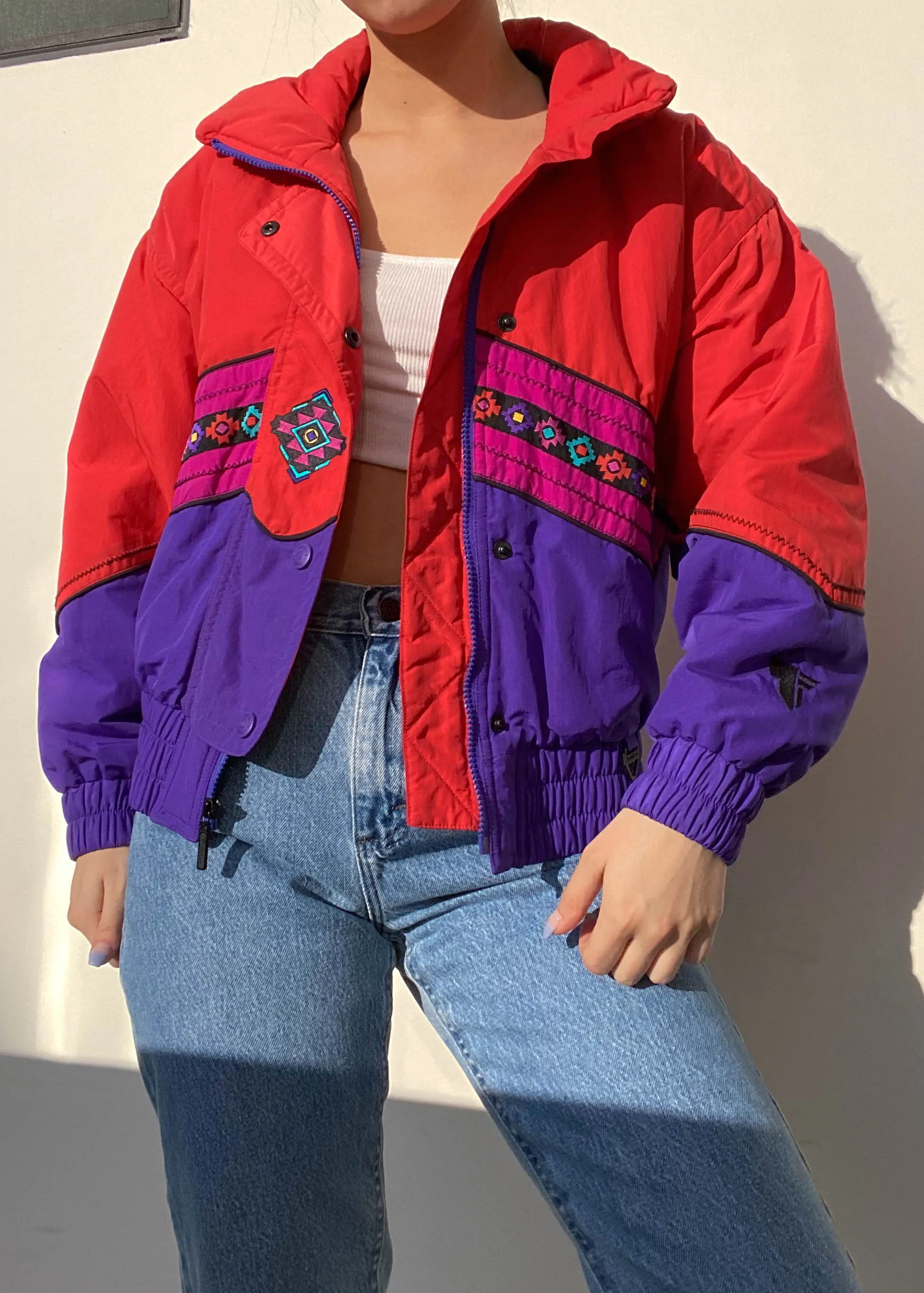 Red & Purple 80's Puffer (S)